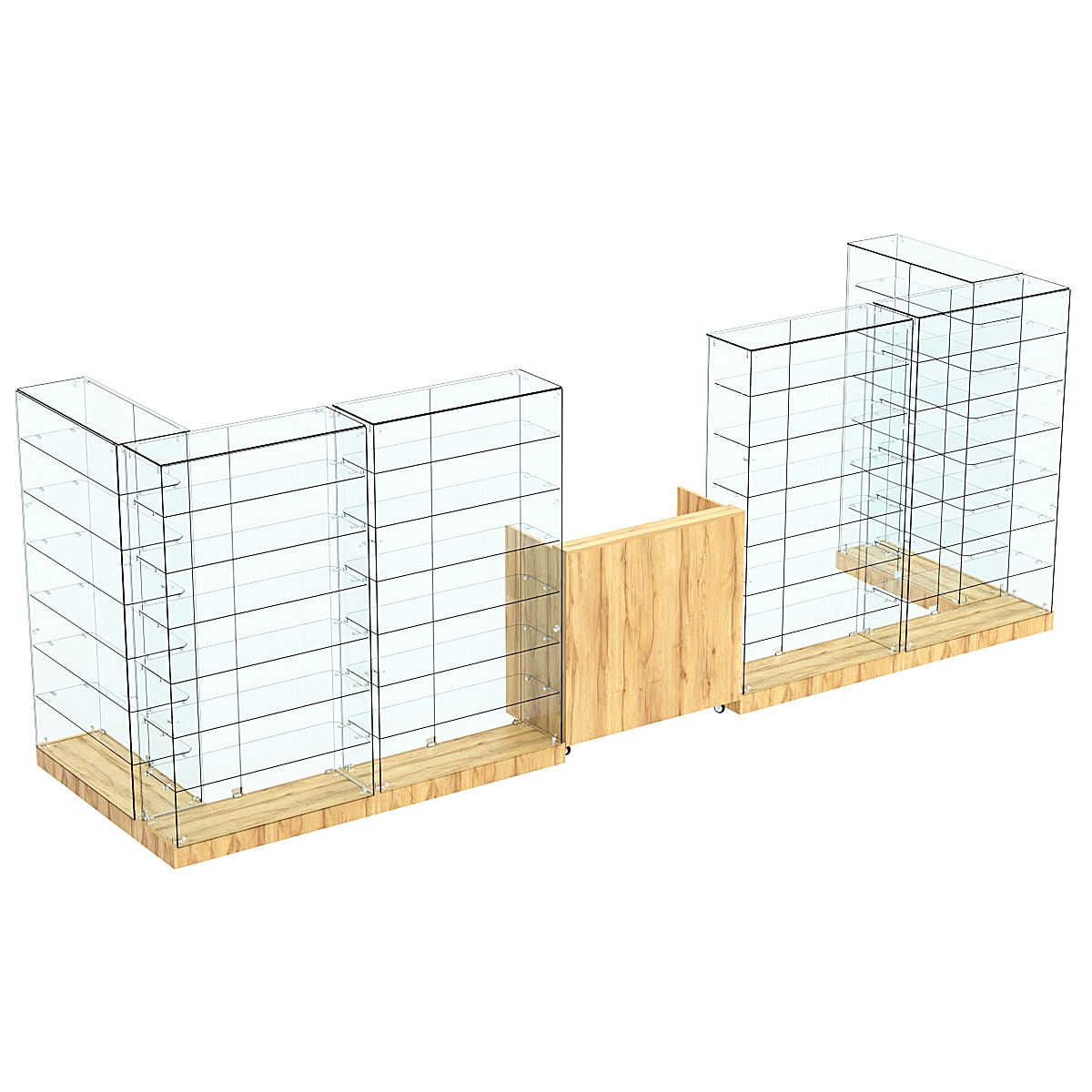 Торговый островок ХИТ ПРОДАЖ №9а (закрытый) (5.4 кв.м) Дуб Золотистый