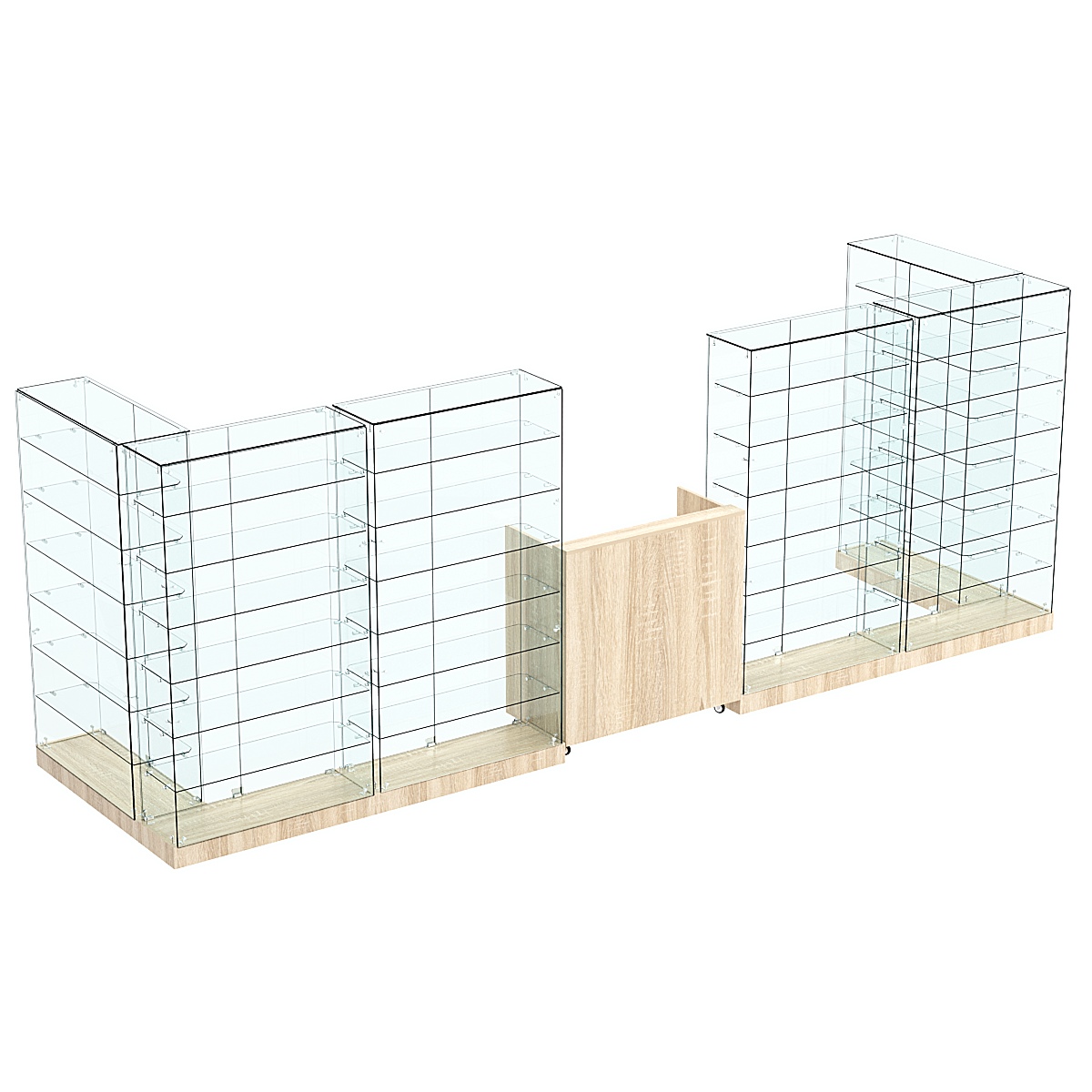 Торговый островок ХИТ ПРОДАЖ №9а (закрытый) (5.4 кв.м) Дуб сонома