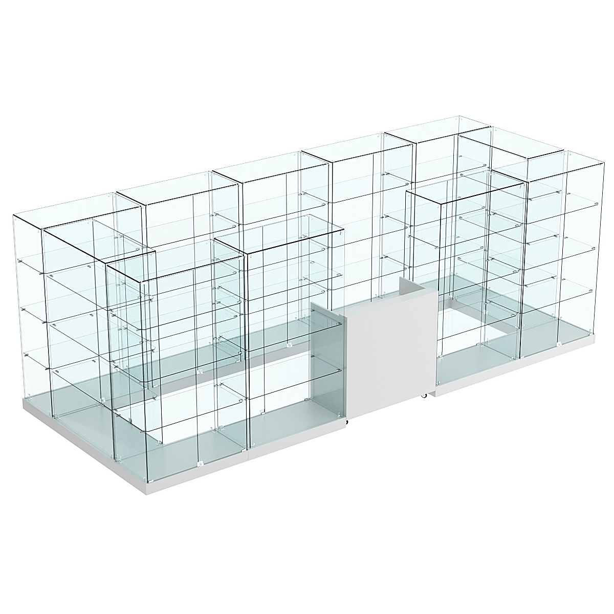 Торговый островок ХИТ ПРОДАЖ №10 (открытый) (8.1 кв.м) Серый