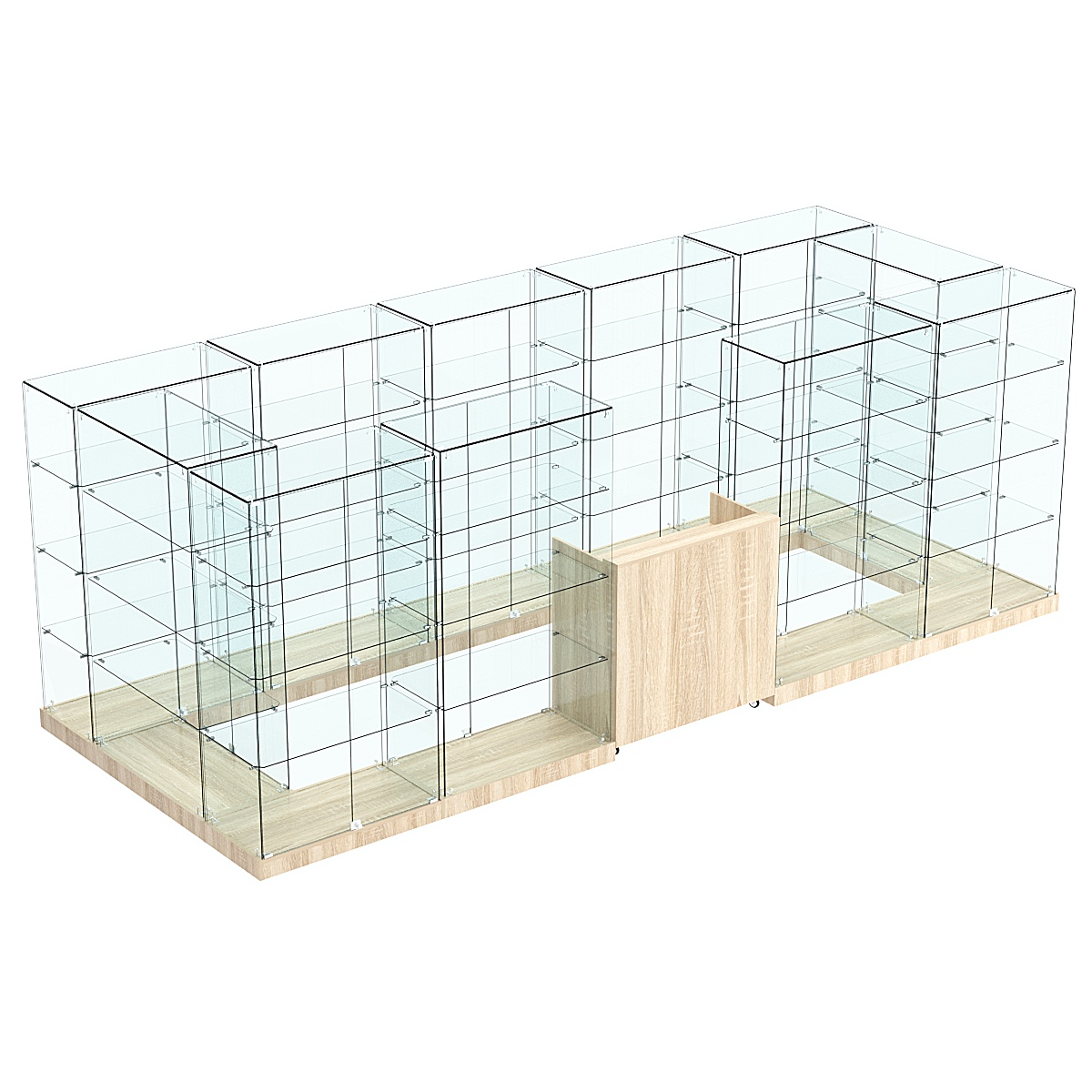 Торговый островок ХИТ ПРОДАЖ №10 (открытый) (8.1 кв.м) Дуб сонома