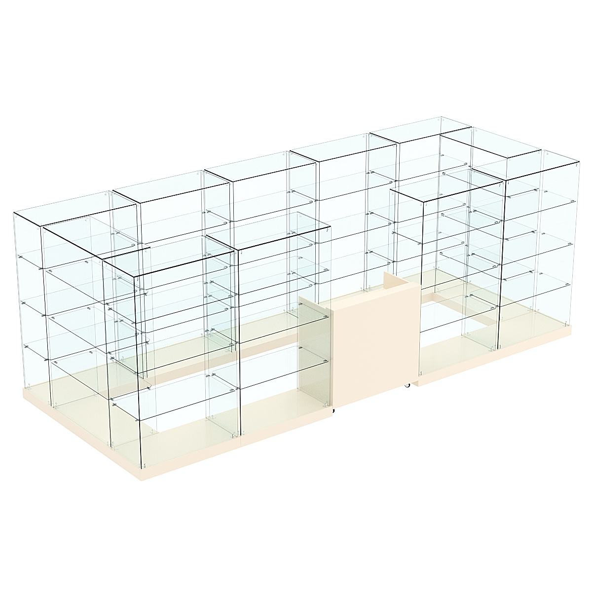 Торговый островок ХИТ ПРОДАЖ №10а (закрытый) (8.1 кв.м) Крем Вайс