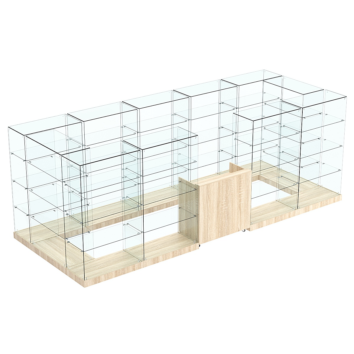 Торговый островок ХИТ ПРОДАЖ №10а (закрытый) (8.1 кв.м) Дуб сонома