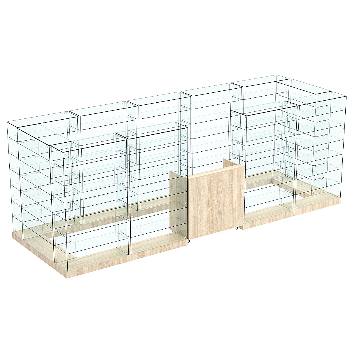 Торговый островок ХИТ ПРОДАЖ №12 (открытый) (6.75 кв.м) Дуб сонома