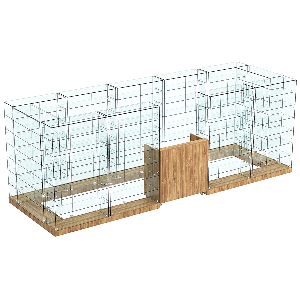 Торговый островок ХИТ ПРОДАЖ №12а (закрытый) (6.75 кв.м) Дуб канзас коричневый Н1113 ST10