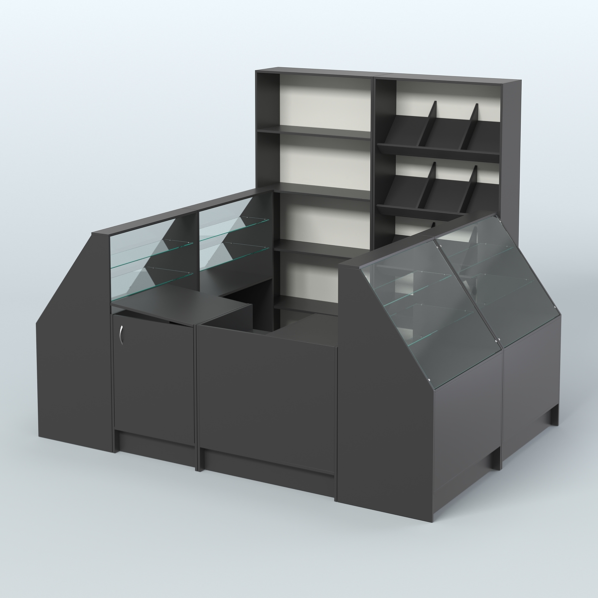 Торговый Островок "Эконом" №18 (5, 5 кв.м) Черный и Белый