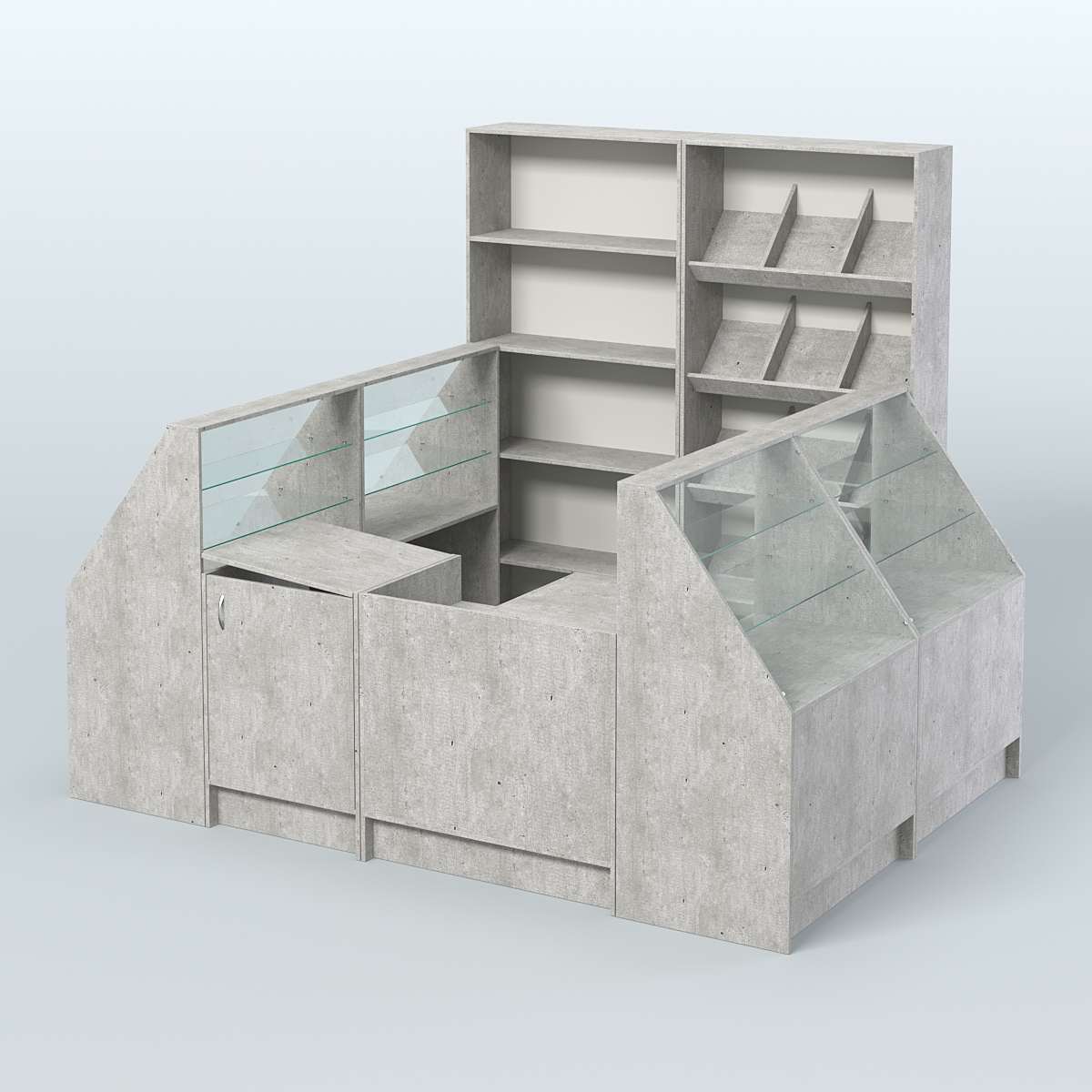 Торговый Островок "Эконом" №18 (5, 5 кв.м) Метрополитан Грей + Белый