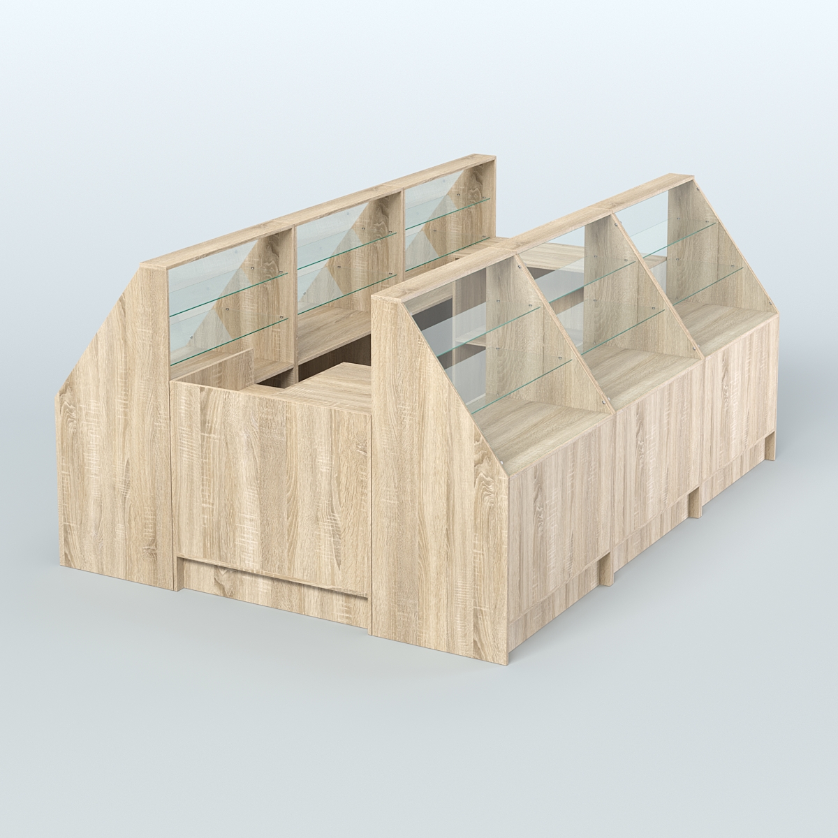 Торговый Островок "Эконом" №20 (5, 45 кв.м) Дуб сонома