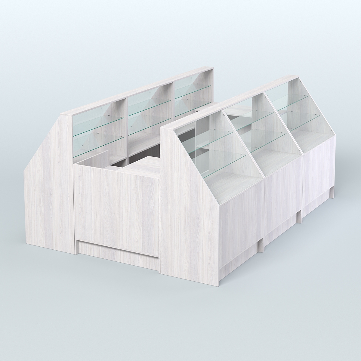 Торговый Островок "Эконом" №20 (5, 45 кв.м) Ясень Анкор светлый