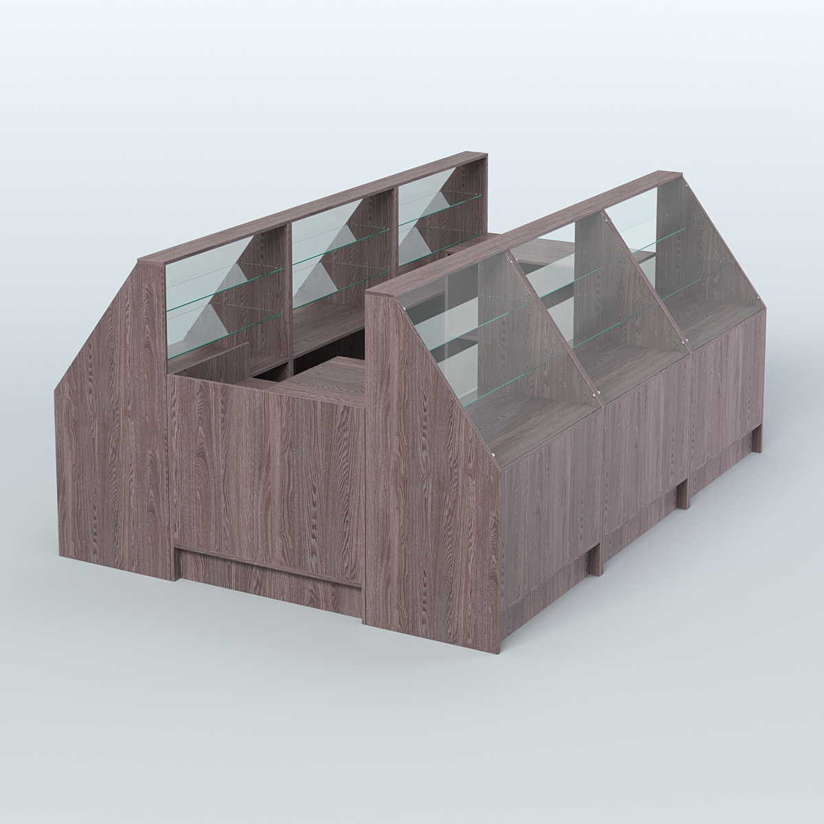 Торговый Островок "Эконом" №20 (5, 45 кв.м) Ясень Анкор темный