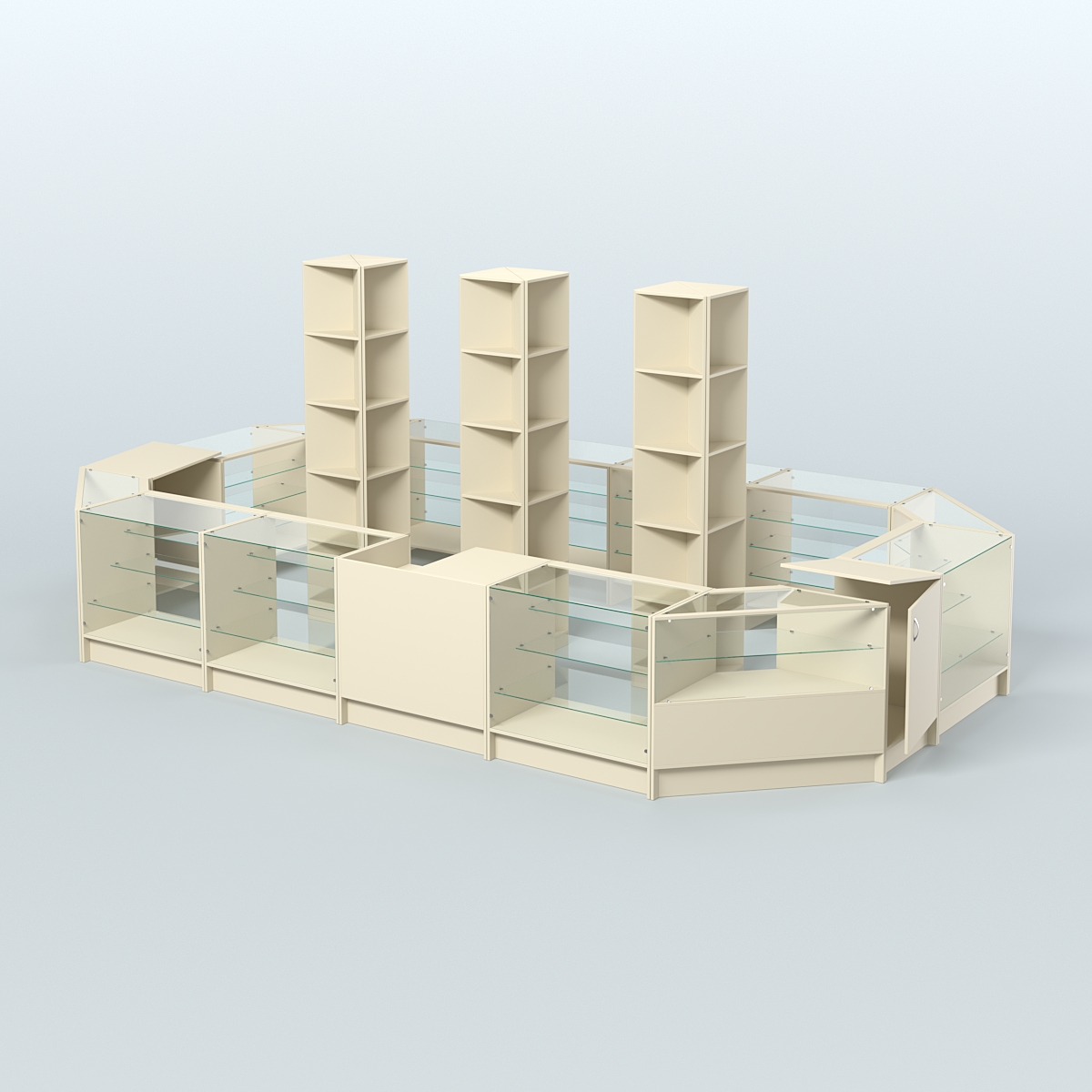 Торговый Островок "Эконом" №21 (15, 87 кв.м) Крем Вайс