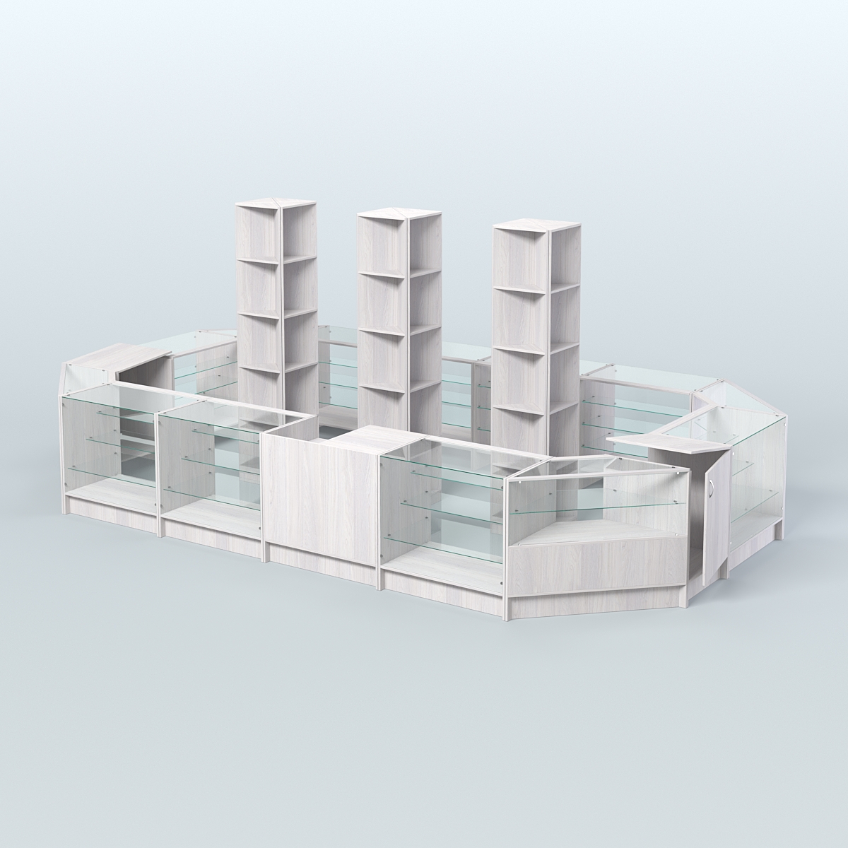 Торговый Островок "Эконом" №21 (15, 87 кв.м) Ясень Анкор светлый