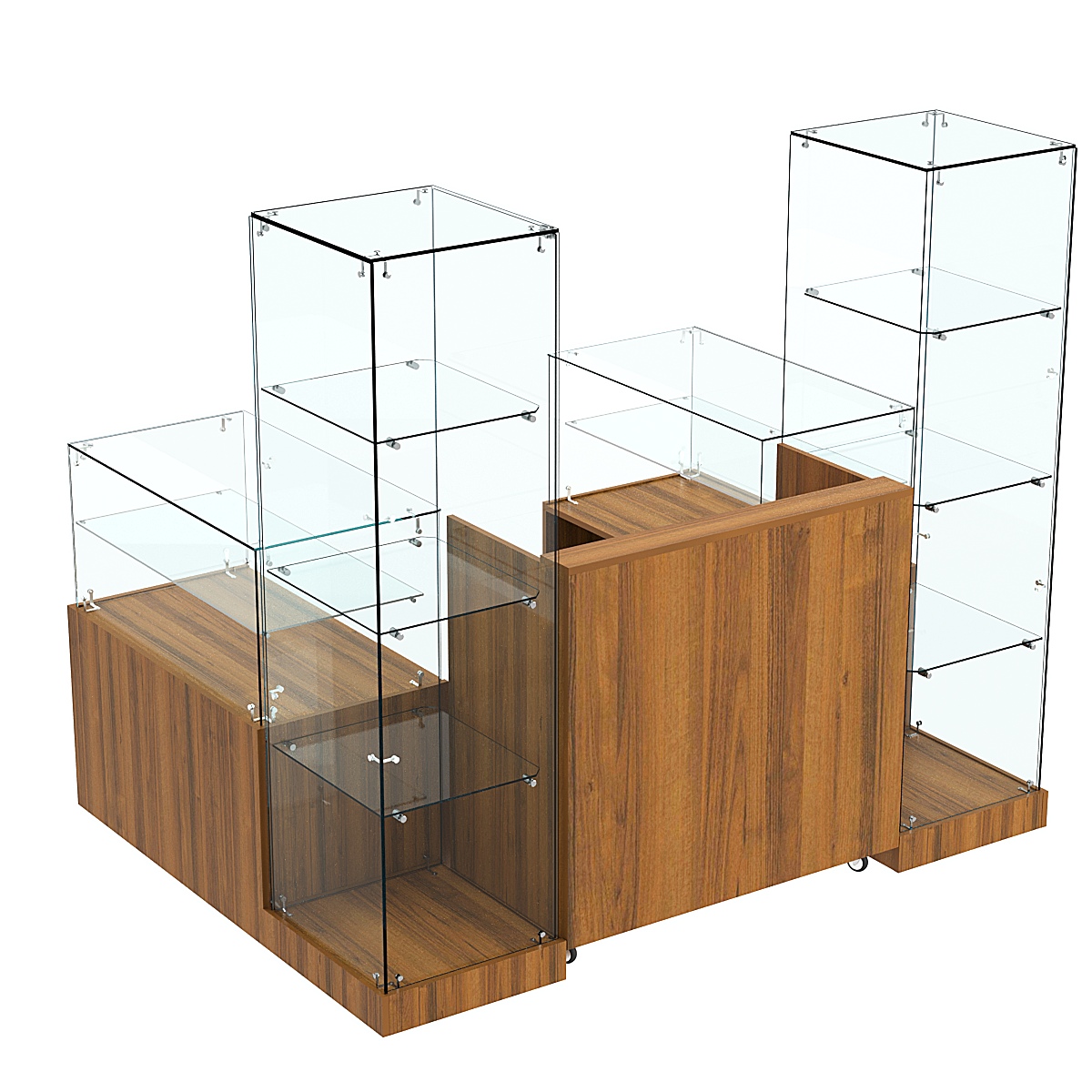 Торговый островок ХИТ ПРОДАЖ №13 (открытый) (2, 43 кв.м) Орех