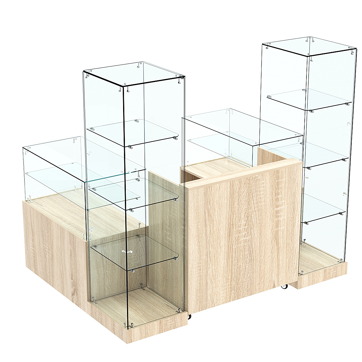 Торговый островок ХИТ ПРОДАЖ №13 (открытый) (2, 43 кв.м) Дуб Сонома