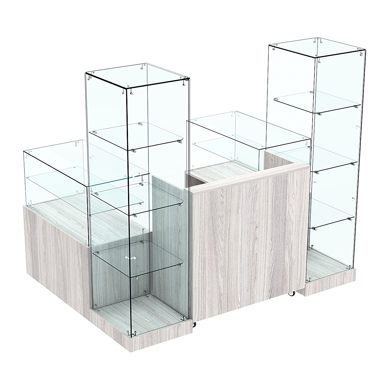 Торговый островок ХИТ ПРОДАЖ №13 (открытый) (2, 43 кв.м) Ясень Анкор светлый - U31104