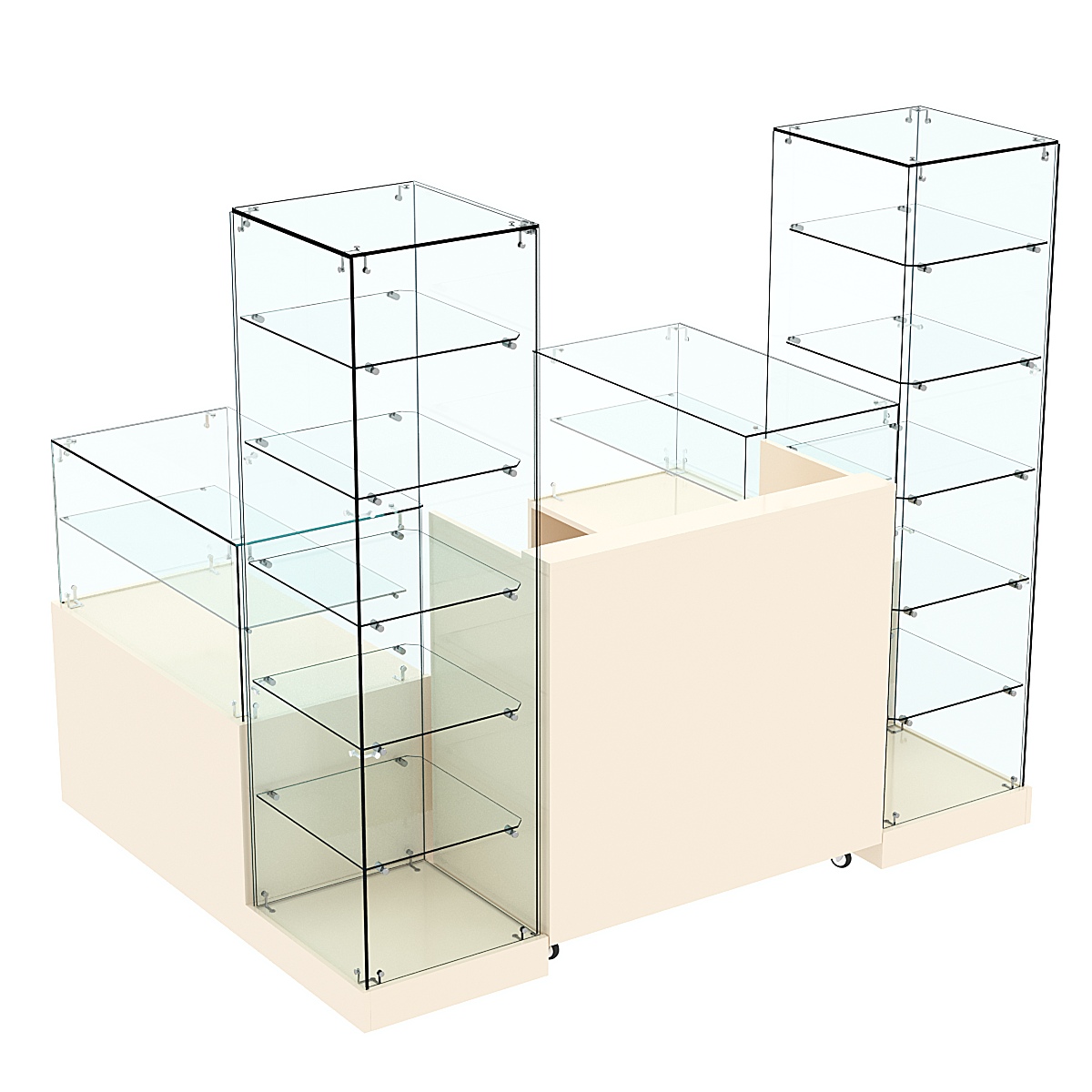 Торговый островок ХИТ ПРОДАЖ №14 (открытый) (2, 43 кв.м) Крем Вайс