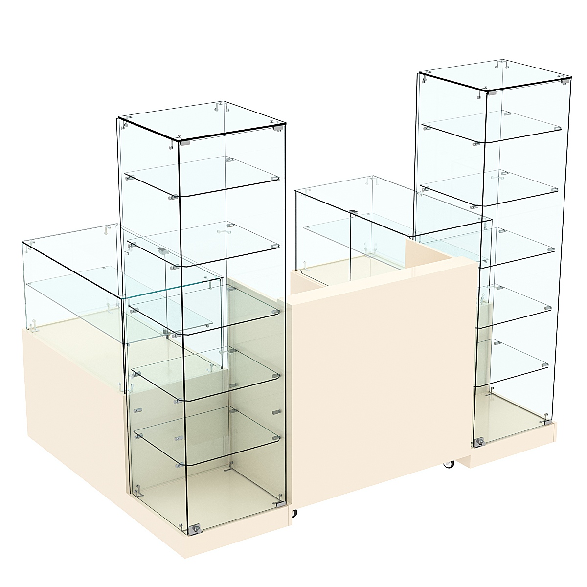 Торговый островок ХИТ ПРОДАЖ №14а (закрытый) (2, 43 кв.м) Крем Вайс