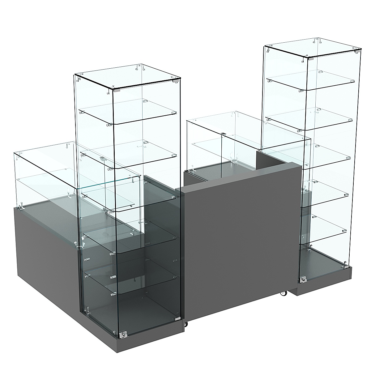 Торговый островок ХИТ ПРОДАЖ №14а (закрытый) (2, 43 кв.м) Темно-Серый