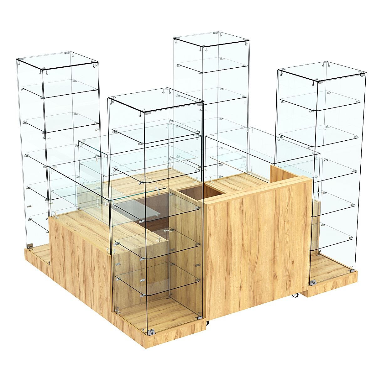 Торговый островок ХИТ ПРОДАЖ №16 (3, 24 кв.м) Дуб Золотистый