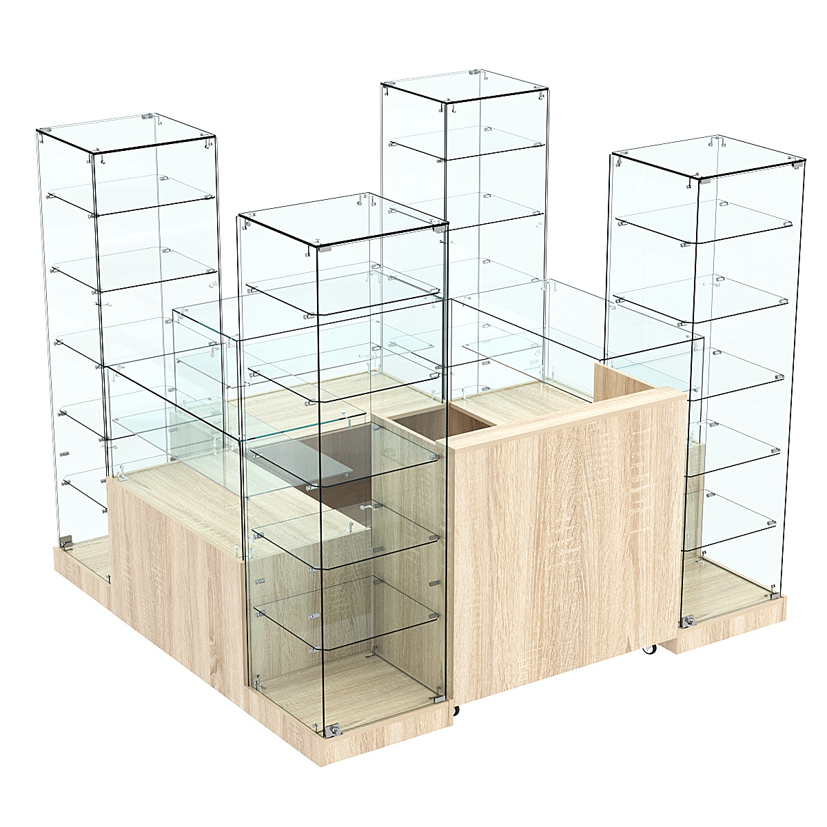 Торговый островок ХИТ ПРОДАЖ №16 (3, 24 кв.м) Дуб сонома