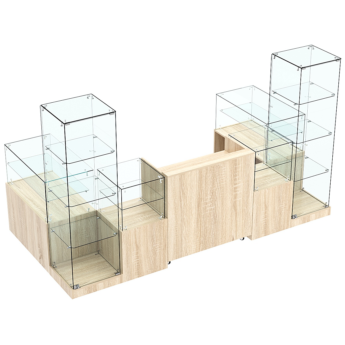 Торговый островок ХИТ ПРОДАЖ №17 (3, 64 кв.м) Дуб сонома