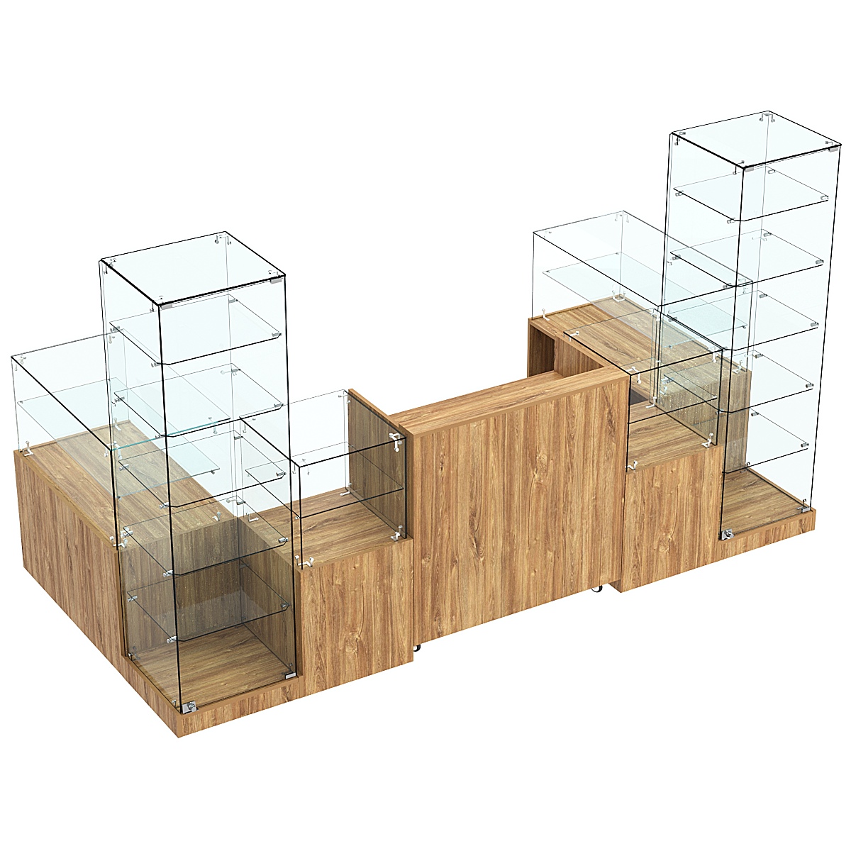 Торговый островок ХИТ ПРОДАЖ №18 (3, 64 кв.м ) Дуб канзас коричневый Н1113 ST10