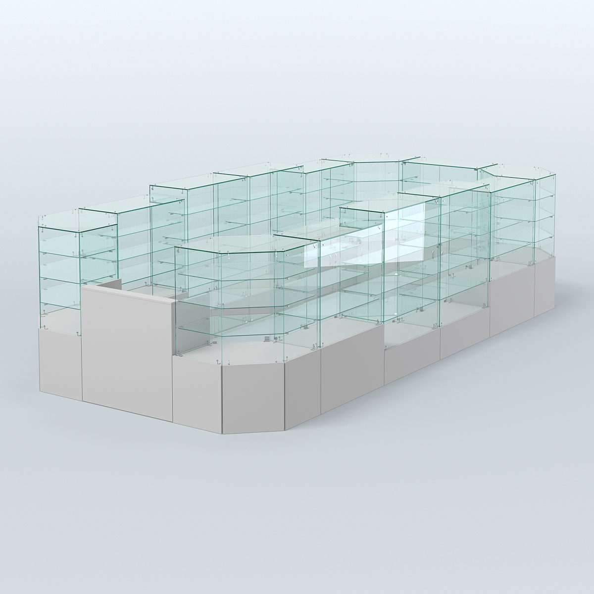 Павильон ИСТРА в центр зала №7а (закрытый) (12, 77 кв.м) Серый