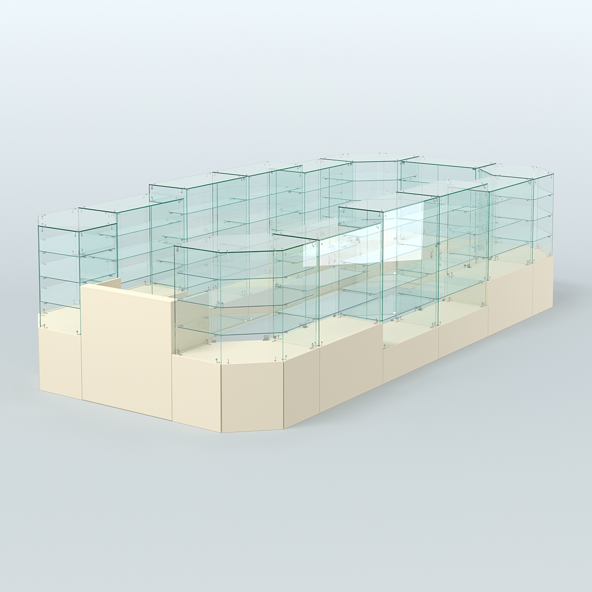 Павильон ИСТРА в центр зала №7а (закрытый) (12, 77 кв.м) Крем Вайс