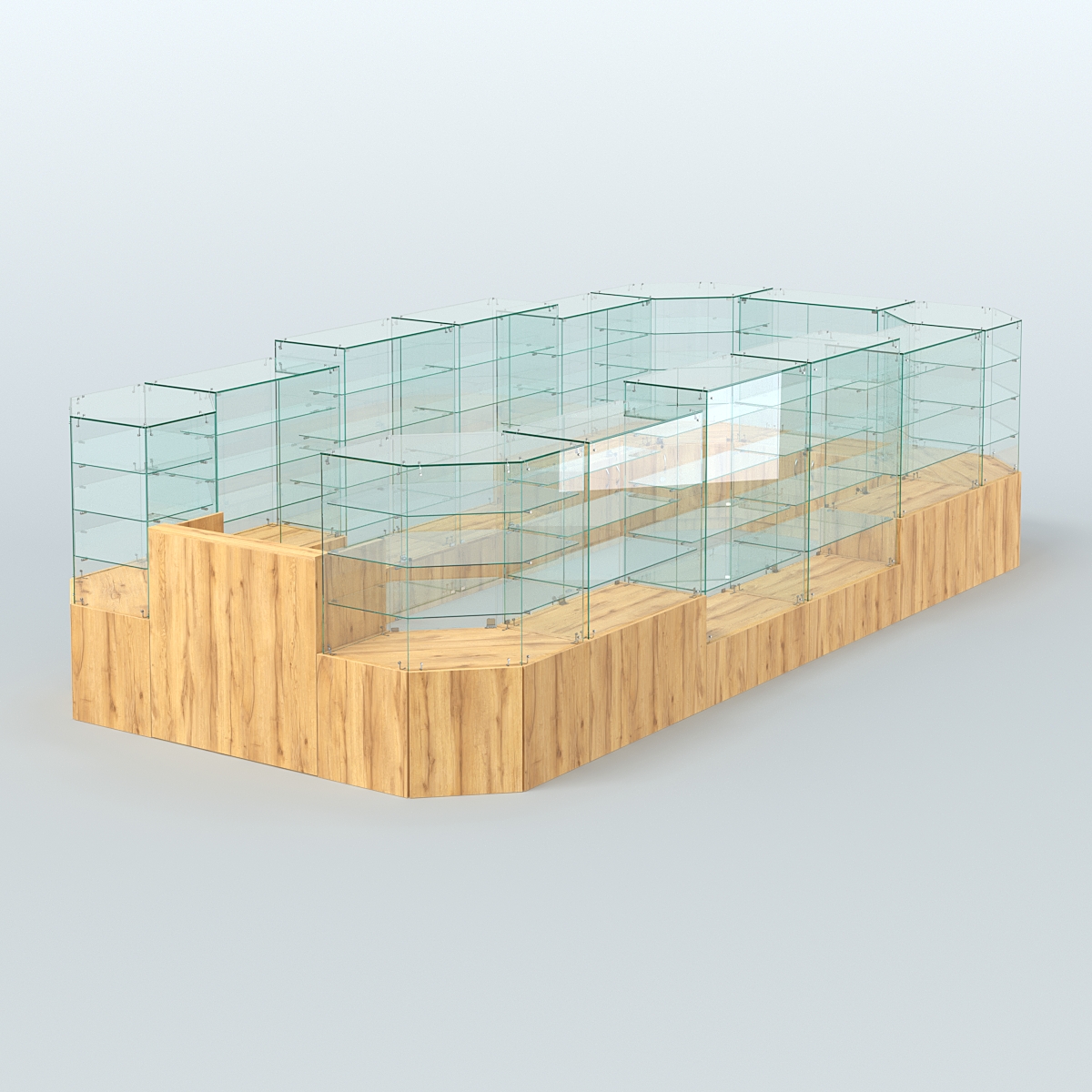 Павильон ИСТРА в центр зала №7а (закрытый) (12, 77 кв.м) Дуб Золотистый