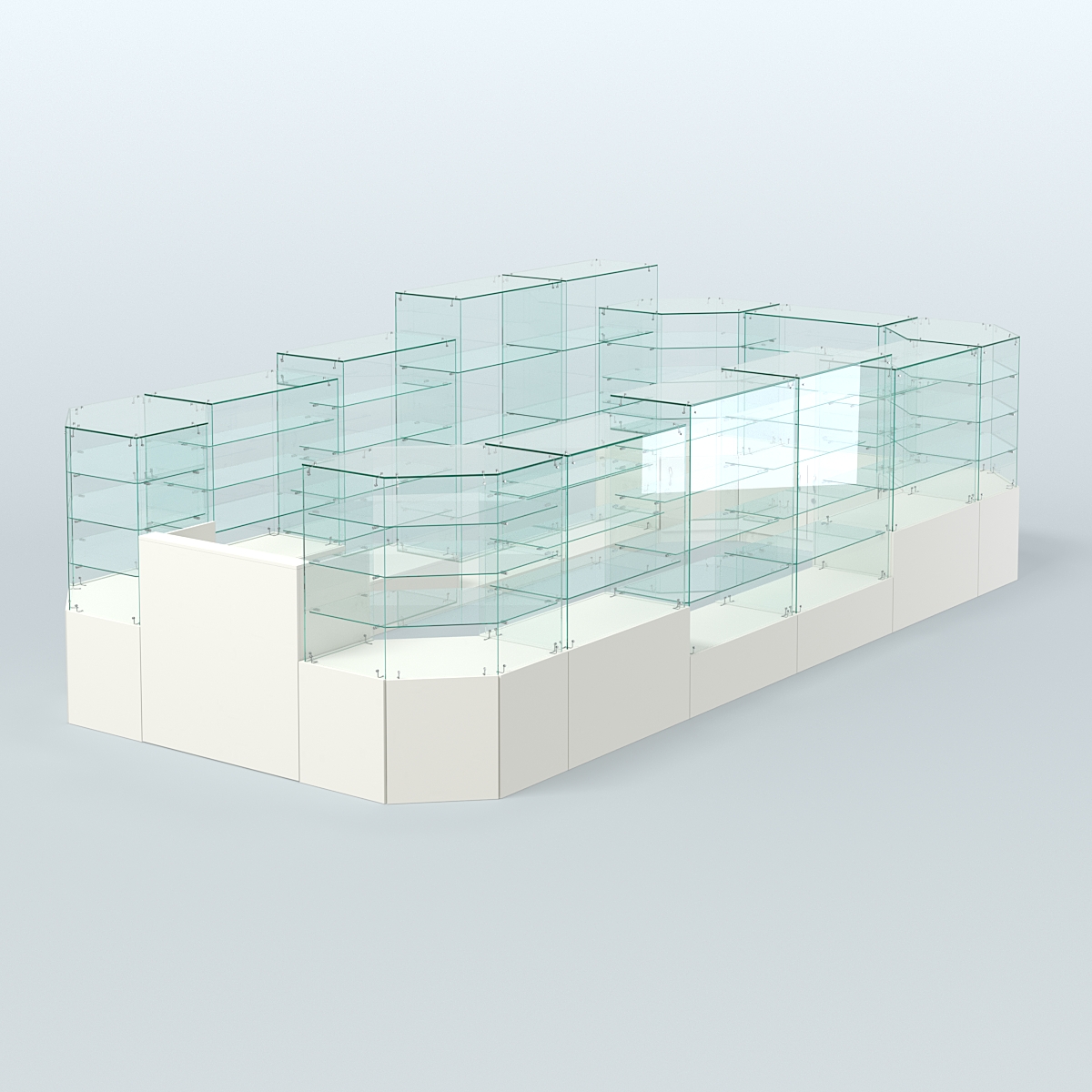 Павильон ИСТРА в центр зала №8 (открытый) (12, 77 кв.м) Белый