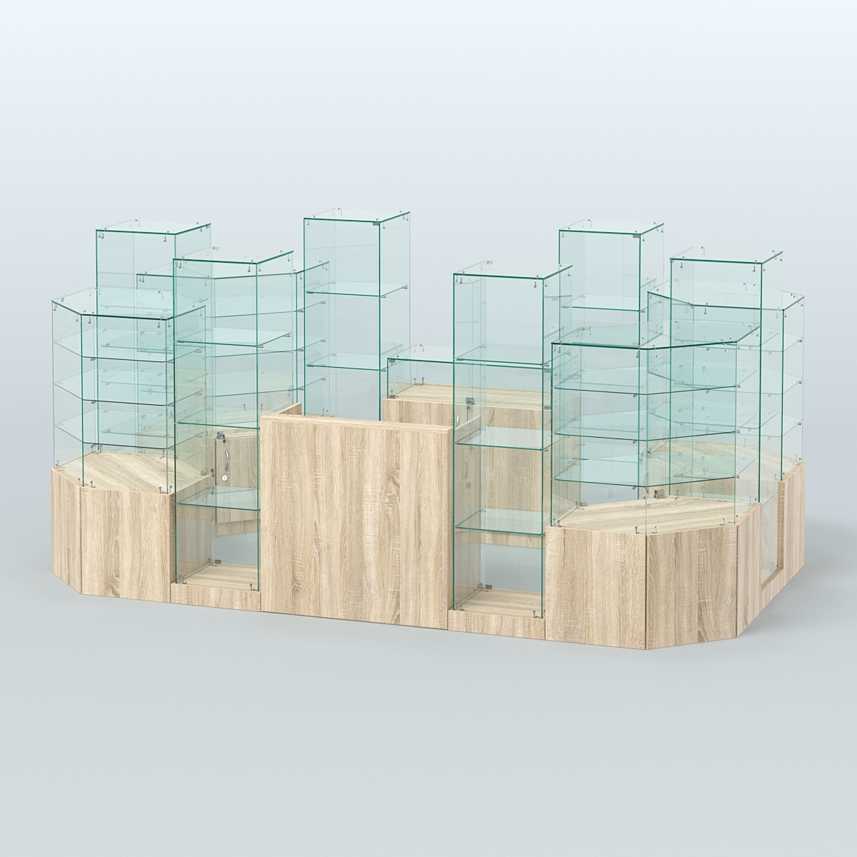 Павильон ИСТРА в центр зала №9а (закрытый) (6, 8 кв.м) Дуб Сонома