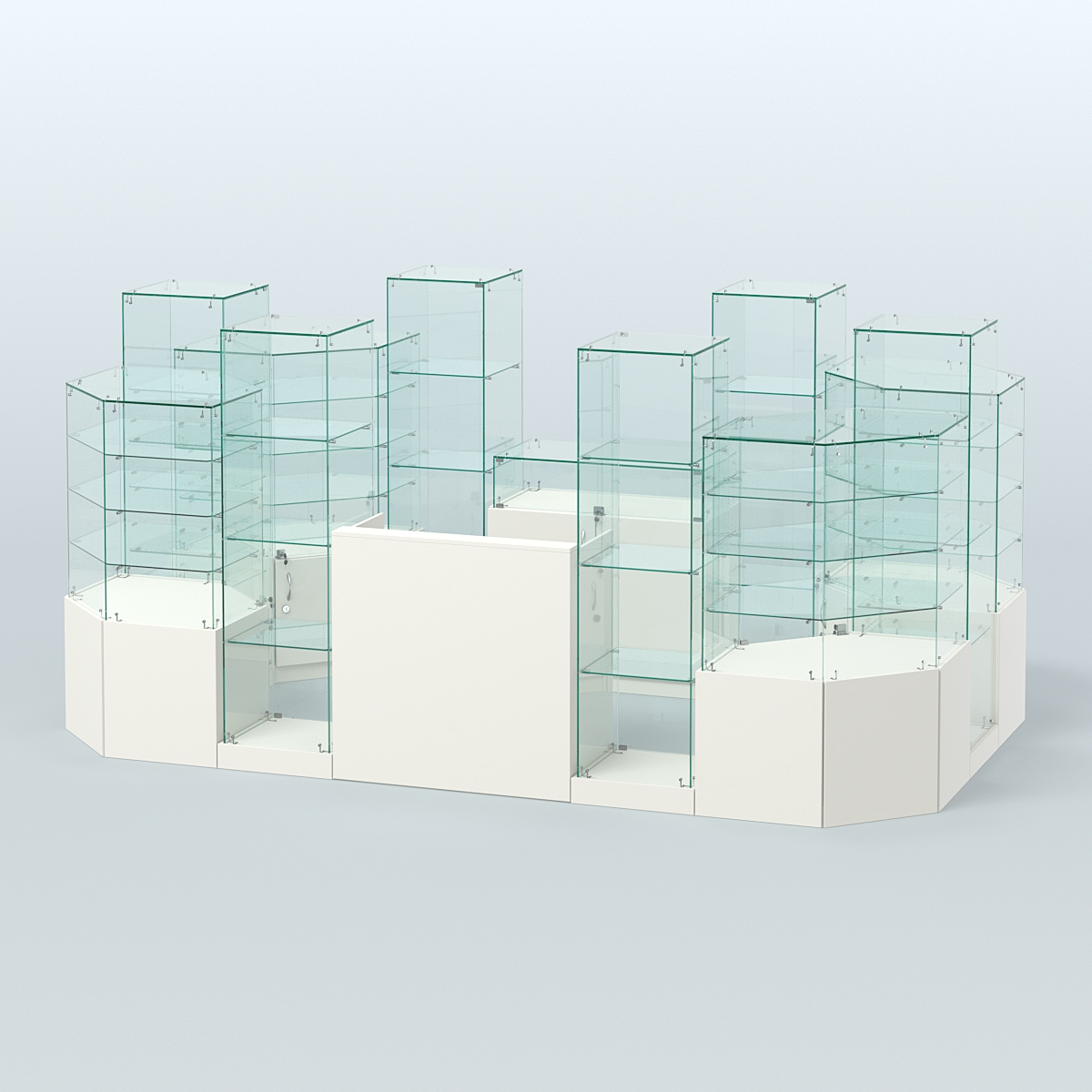 Павильон ИСТРА в центр зала №9а (закрытый) (6, 8 кв.м) Белый