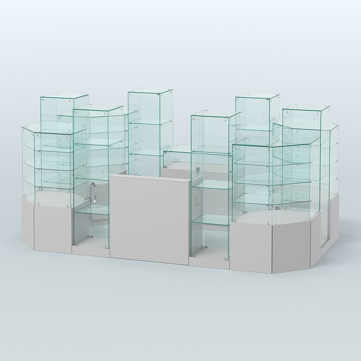 Павильон ИСТРА в центр зала №9а (закрытый) (6, 8 кв.м) Серый