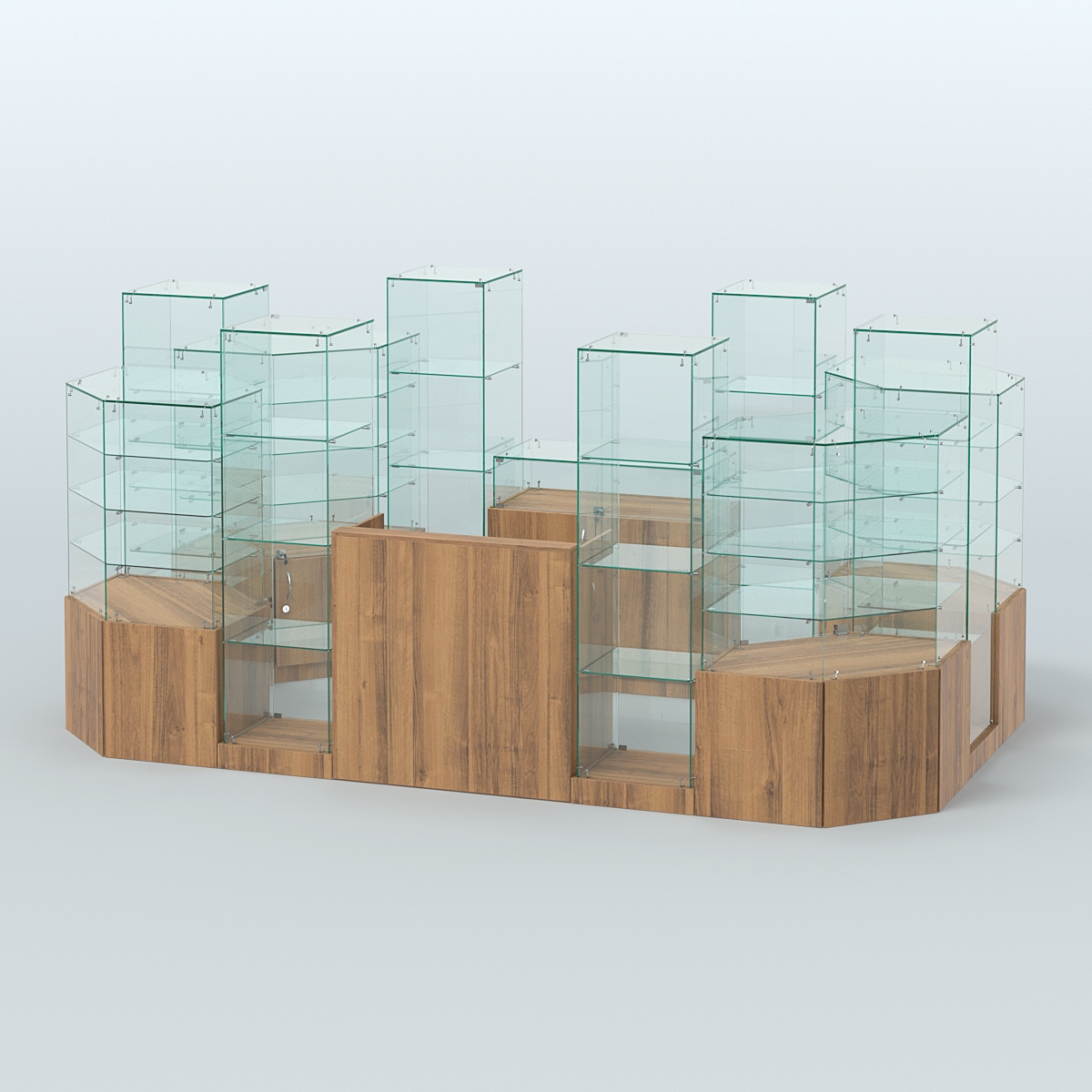 Павильон ИСТРА в центр зала №9а (закрытый) (6, 8 кв.м) Орех