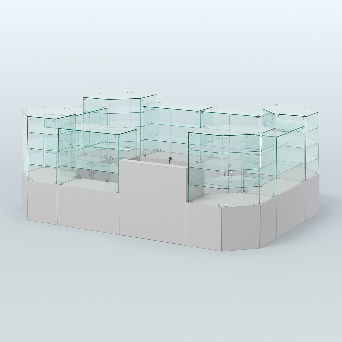 Павильон ИСТРА в центр зала №10а (закрытый) (8, 32 кв.м) Серый