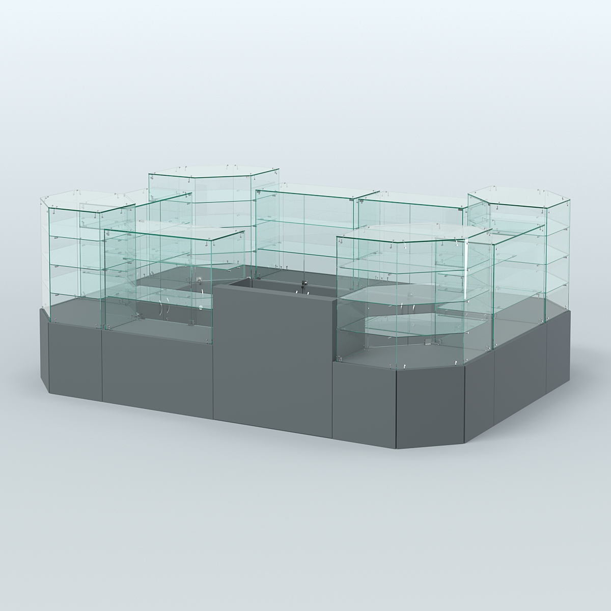 Павильон ИСТРА в центр зала №10а (закрытый) (8, 32 кв.м) Темно-Серый