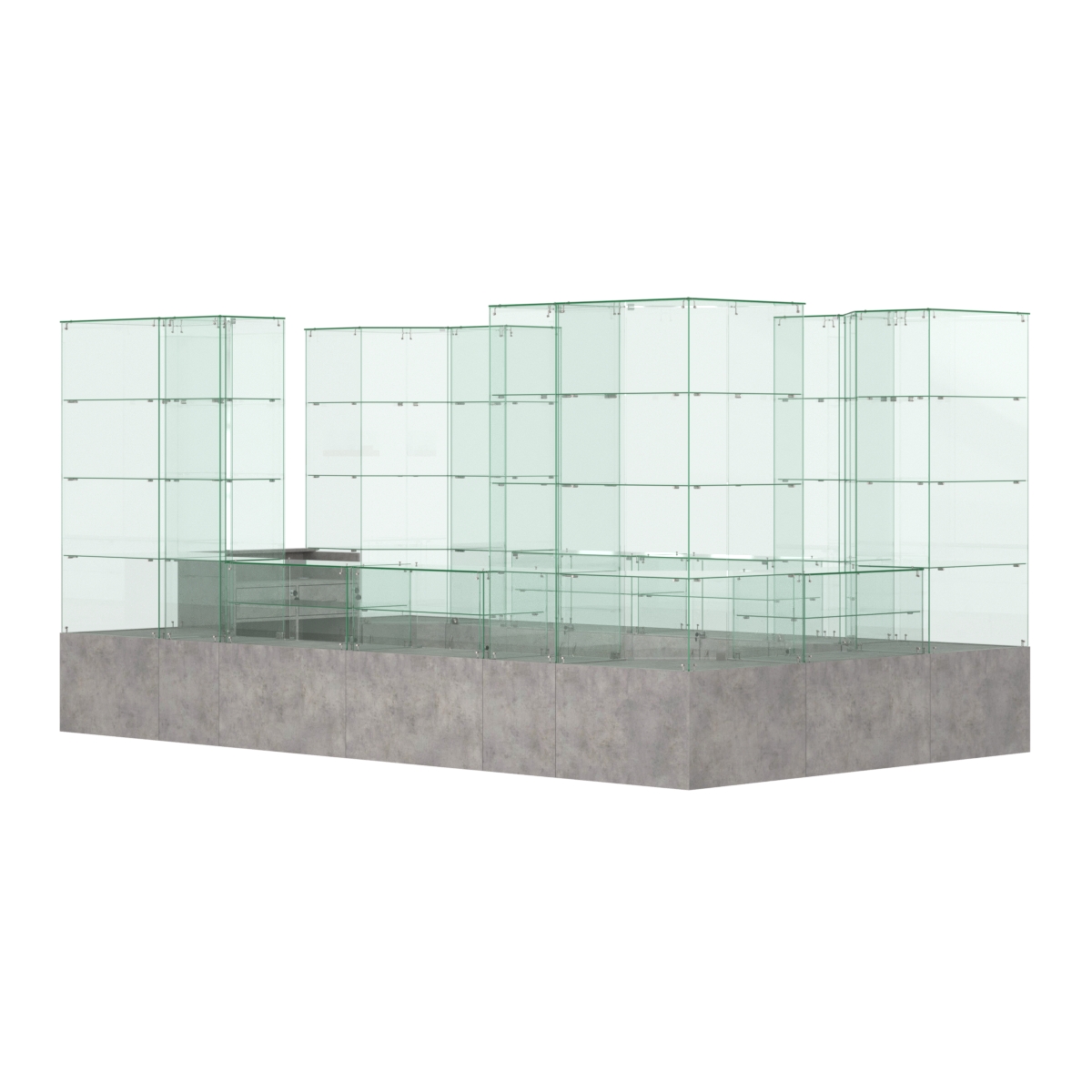 Павильон ИСТРА островной №10 (10, 48 кв.м) Бетон Чикаго светло-серый F186 ST9