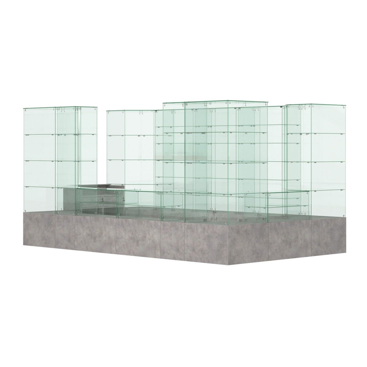 Павильон ИСТРА островной №11 (10, 48 кв.м) Бетон Чикаго светло-серый F186 ST9