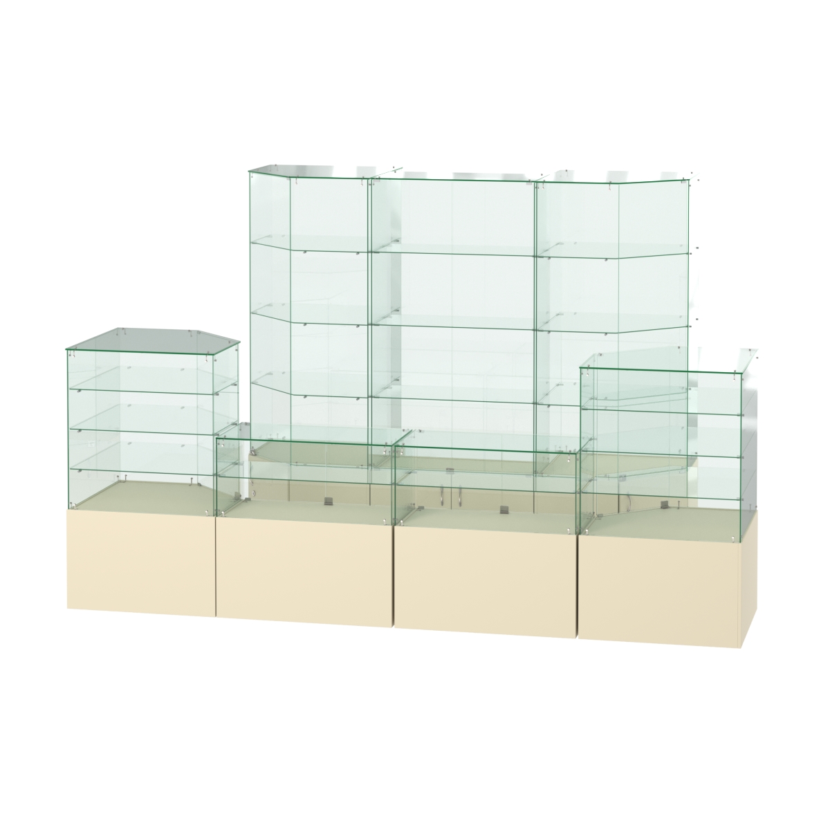 Павильон ИСТРА пристенный №9 (6, 72 кв.м) Крем Вайс