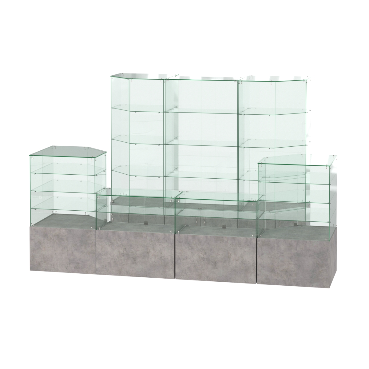 Павильон ИСТРА пристенный №9 (6, 72 кв.м) Бетон Чикаго светло-серый F186 ST9