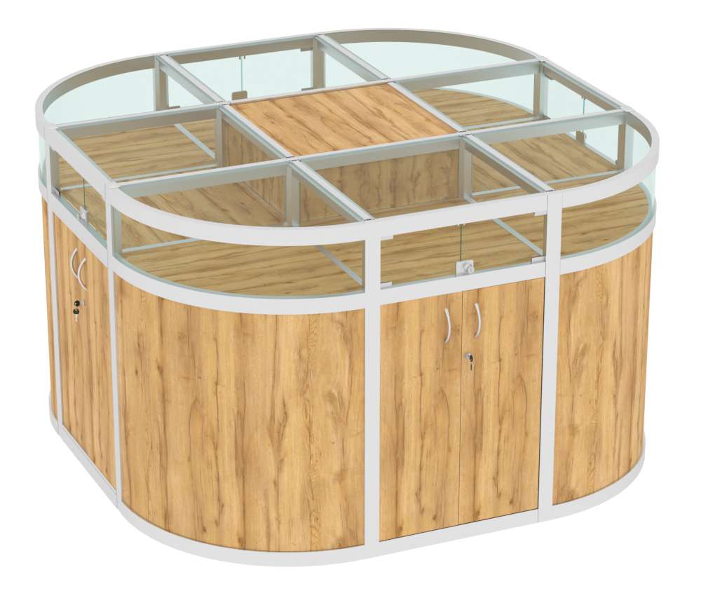 Прилавок-остров №1 (2,25 кв.м) Дуб Золотистый