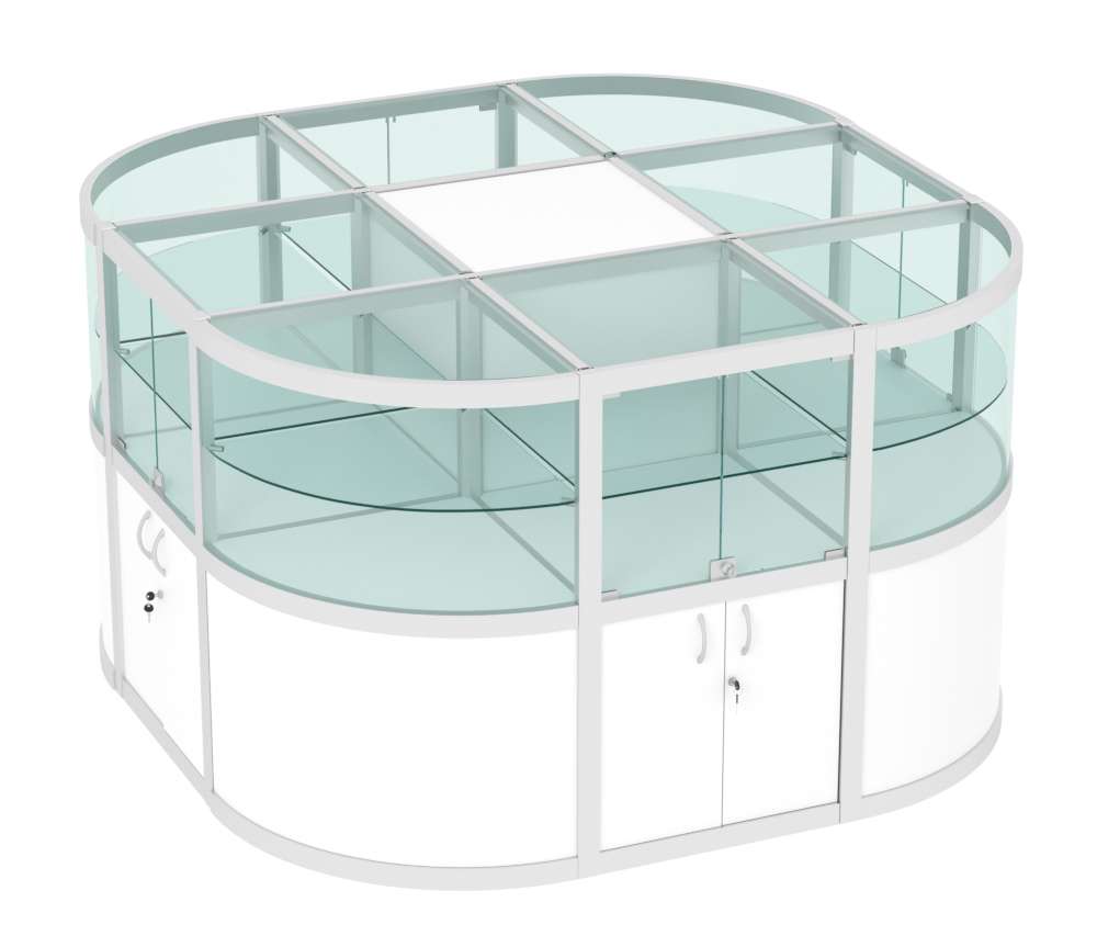 Прилавок-остров №3 (2,25 кв.м) Белый