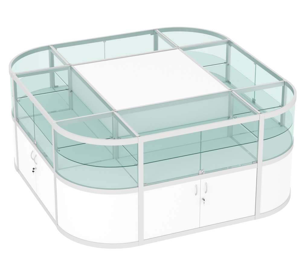 Прилавок-остров №4 (4 кв.м) Белый