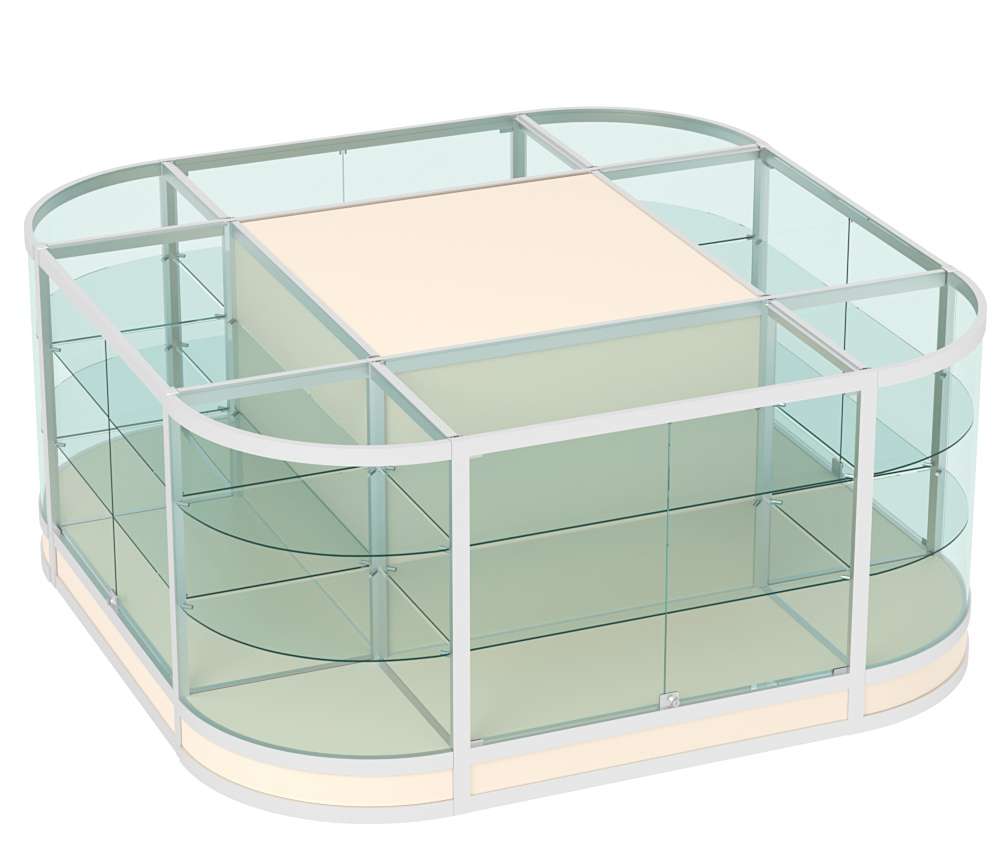 Прилавок-остров №6 (4 кв.м) Крем Вайс