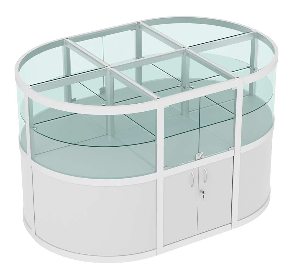 Прилавок-остров №9 (1,5 кв.м) Серый