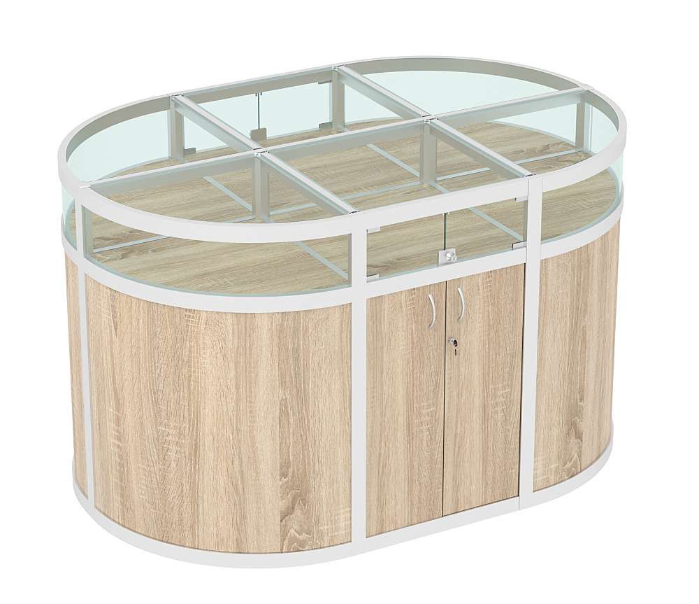 Прилавок-остров №7 (1,5 кв.м) Дуб сонома