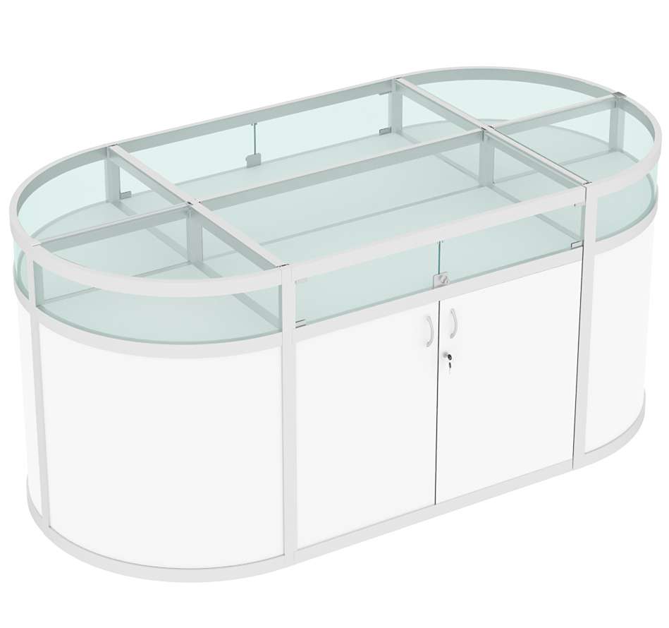 Прилавок-остров №8 (2 кв.м) Белый