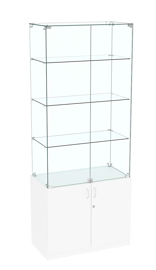Высокая витрина ИСТРА №705 (задняя стенка - стекло) Белый