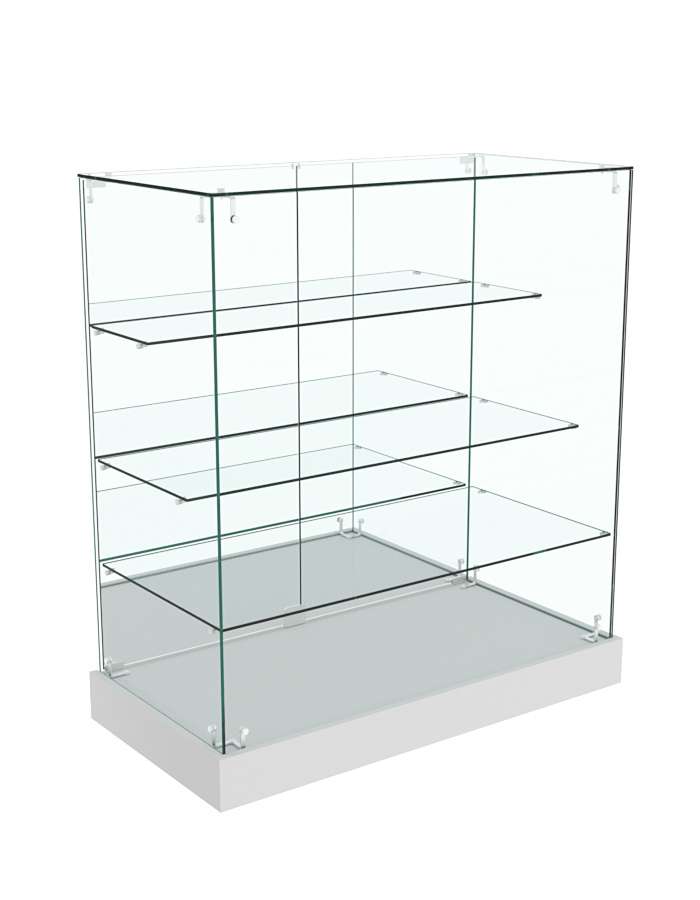 Прилавок ОТРАЖЕНИЕ с тремя стеклянными полками №3 Серый