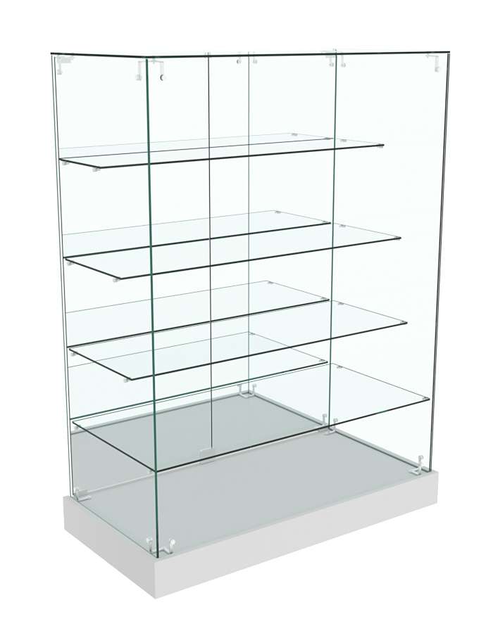 Прилавок ОТРАЖЕНИЕ с четырьмя стеклянными полками №9 Серый