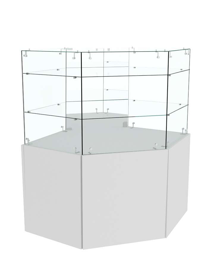 Прилавок шестигранный ОТРАЖЕНИЕ №17  Серый